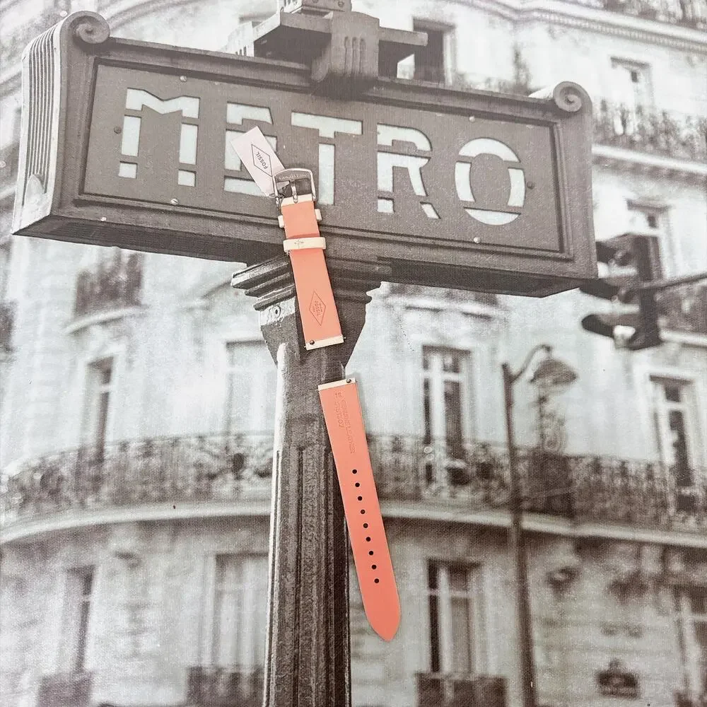Fossil S181307 Diamond‑Perforated Calfskin Interchangeable Watch Strap